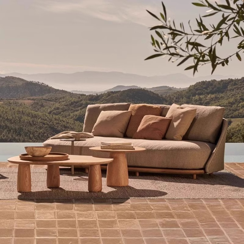 Nordic outdoor teak sofa villa - Outdoor Furniture Teak Wood ulasan dan harga