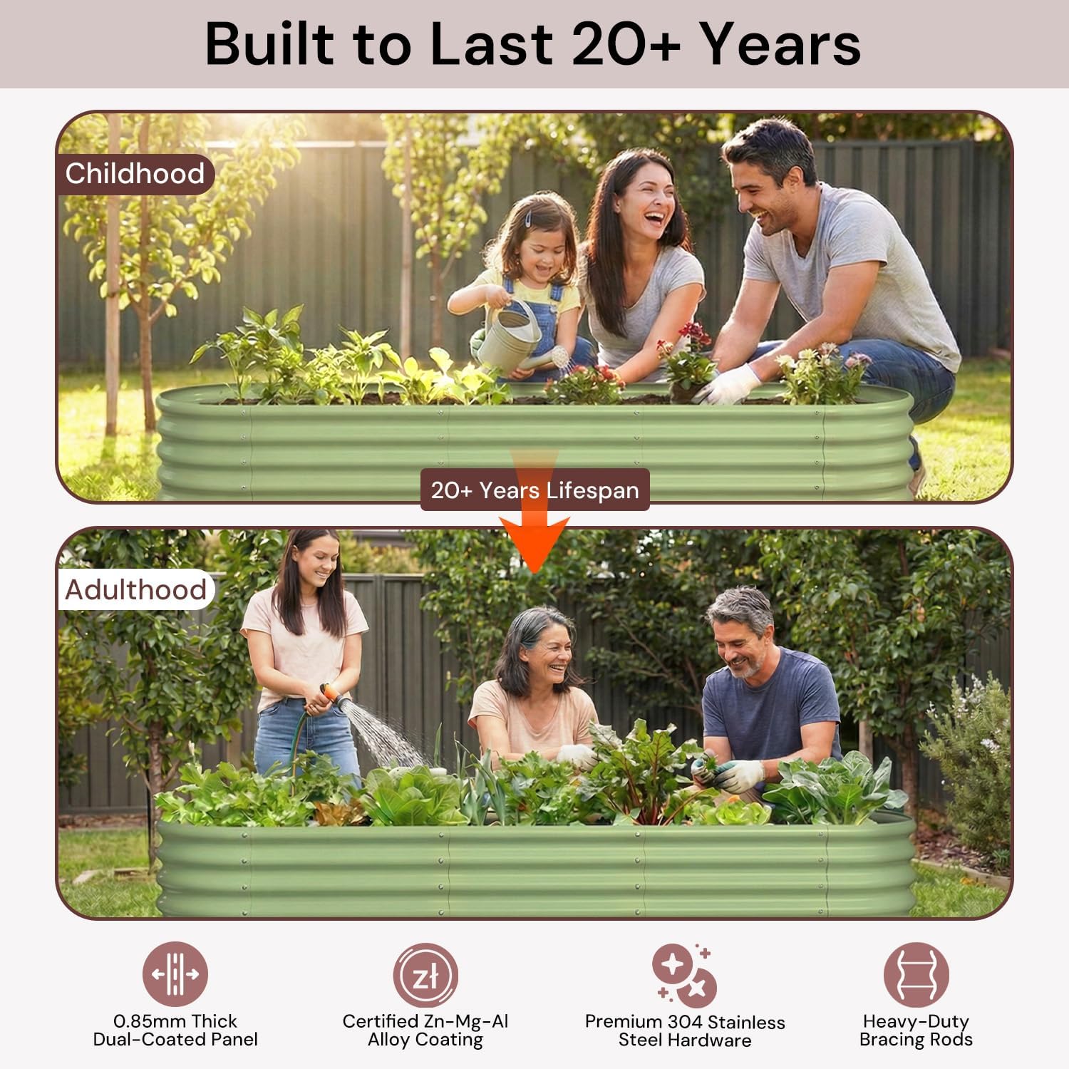 Galvanized Raised Garden Bed 8 - Planter Raised Metal ulasan dan harga