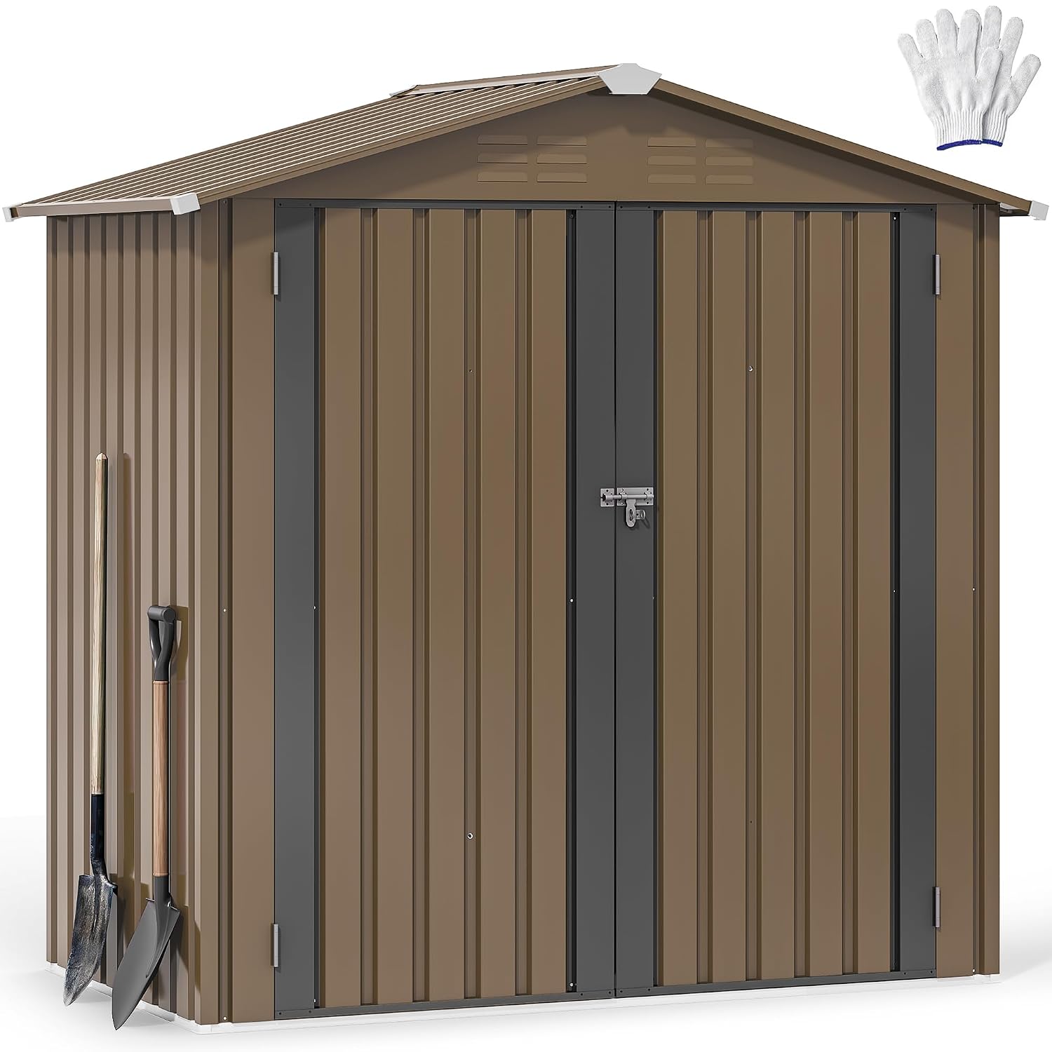 6x4ft Metal Outdoor Storage Sh - Outdoor Furniture Metal ulasan dan harga