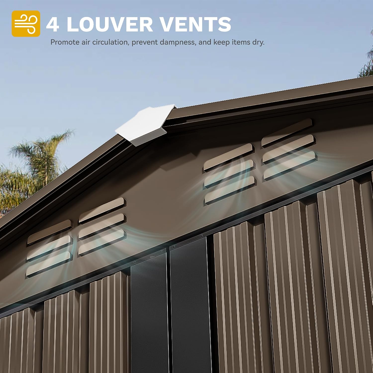 6x4ft Metal Outdoor Storage Sh - Outdoor Furniture Metal ulasan dan harga