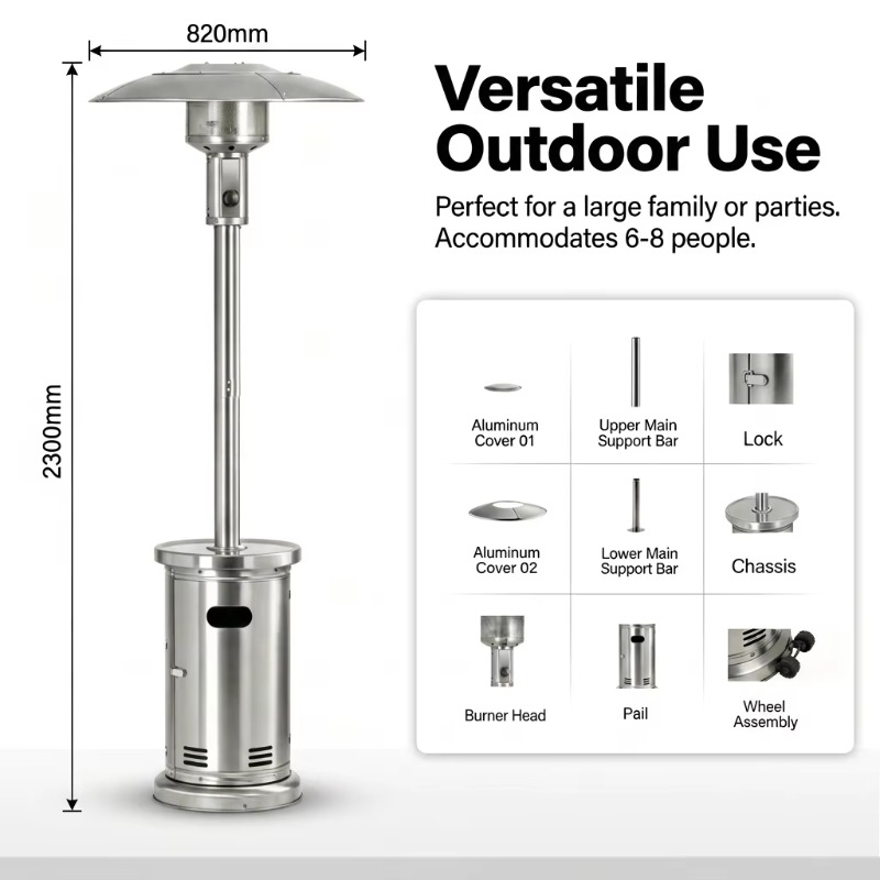 Airo Fast Heating Umbrella Gas - Patio Heater Standing ulasan dan harga