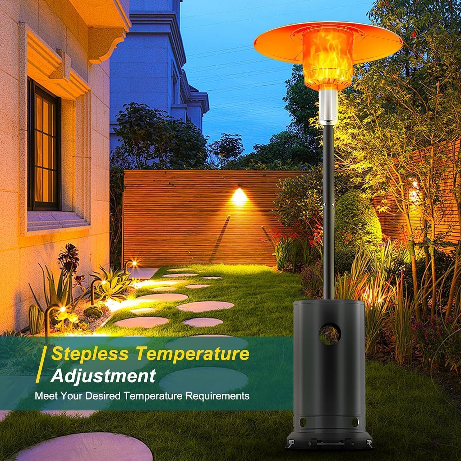 48,000 BTU Outdoor Heat Lamp - - Patio Heater Standing ulasan dan harga