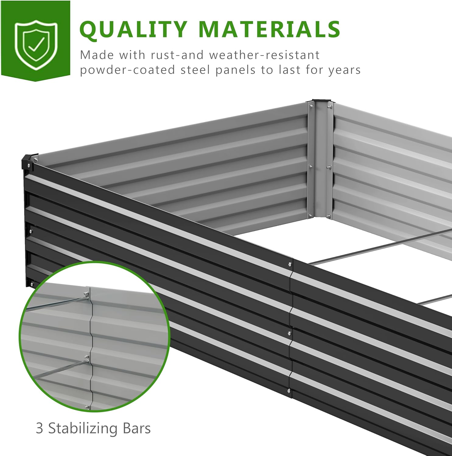 2PCS 10x3x1ft Galvanized Raise - Planter Raised Metal ulasan dan harga