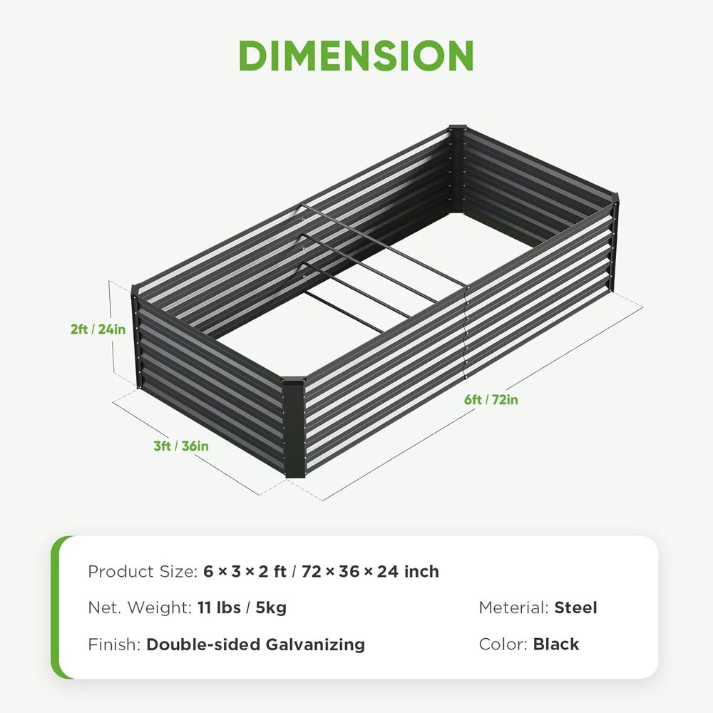 Large Outdoor Galvanized Raise - Planter Raised Metal ulasan dan harga