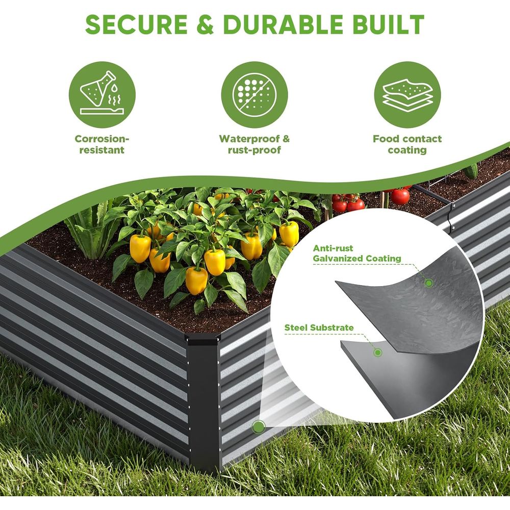 Large Outdoor Galvanized Raise - Planter Raised Metal ulasan dan harga