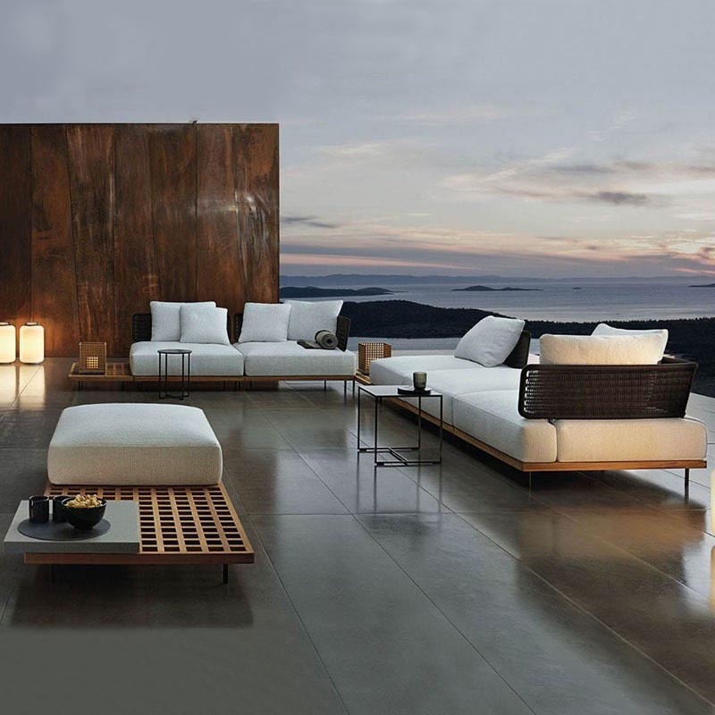 qw-Outdoor Sofa Patio Villa Te - Outdoor Furniture Teak Wood ulasan dan harga