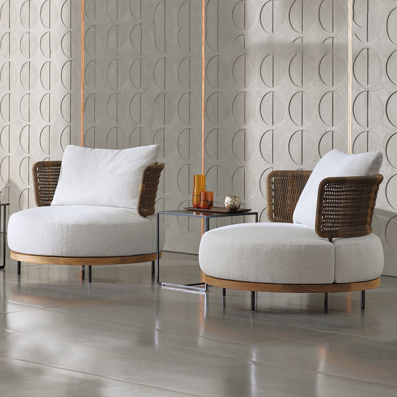 qw-Outdoor Sofa Patio Villa Te - Outdoor Furniture Teak Wood ulasan dan harga