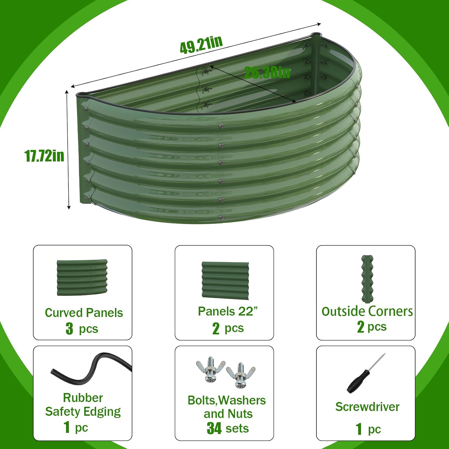 Galvanized Raised Garden Bed O - Planter Raised Metal ulasan dan harga