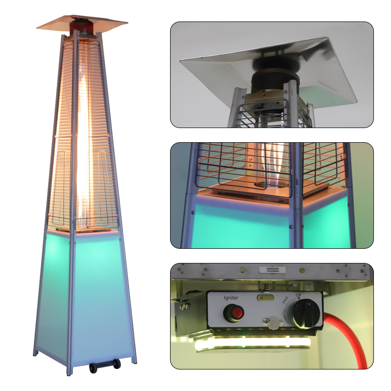 Pyramid-shaped LED Glass Tube  - Patio Heater Standing ulasan dan harga