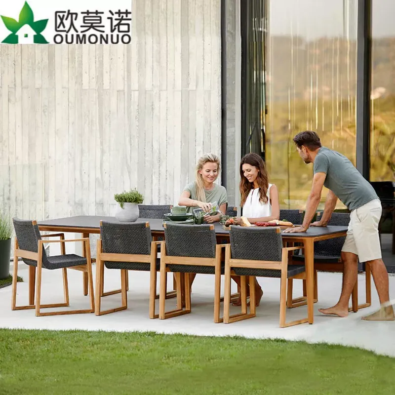 Outdoor Rattan Teak Dining Set - Outdoor Furniture Teak Wood ulasan dan harga