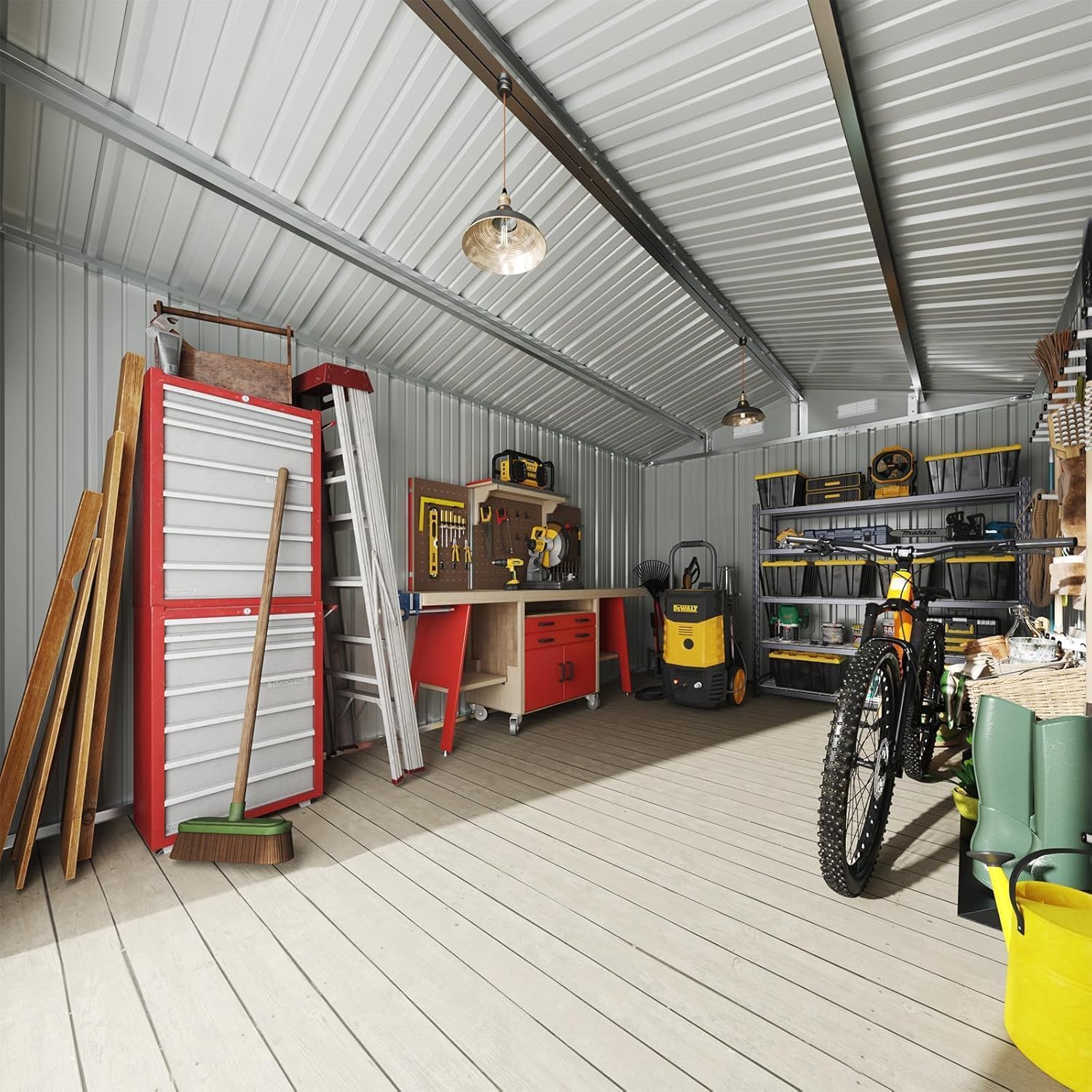 12 x 10FT Outdoor Storage Shed - Outdoor Furniture Metal ulasan dan harga