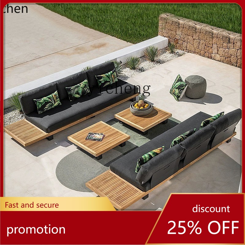 HYS outdoor teak sofa courtyar - Outdoor Furniture Teak Wood ulasan dan harga